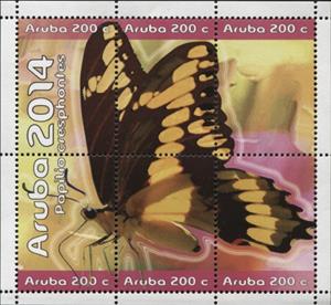 Mini Sheet, Giant Butterfly, Aruba,  