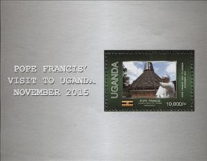 Mini Sheet, Pope Francis' Visit to Uganda, Uganda,  