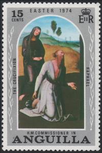 Stamp, The Crucifixion. Raphael, Anguilla,  , Easter