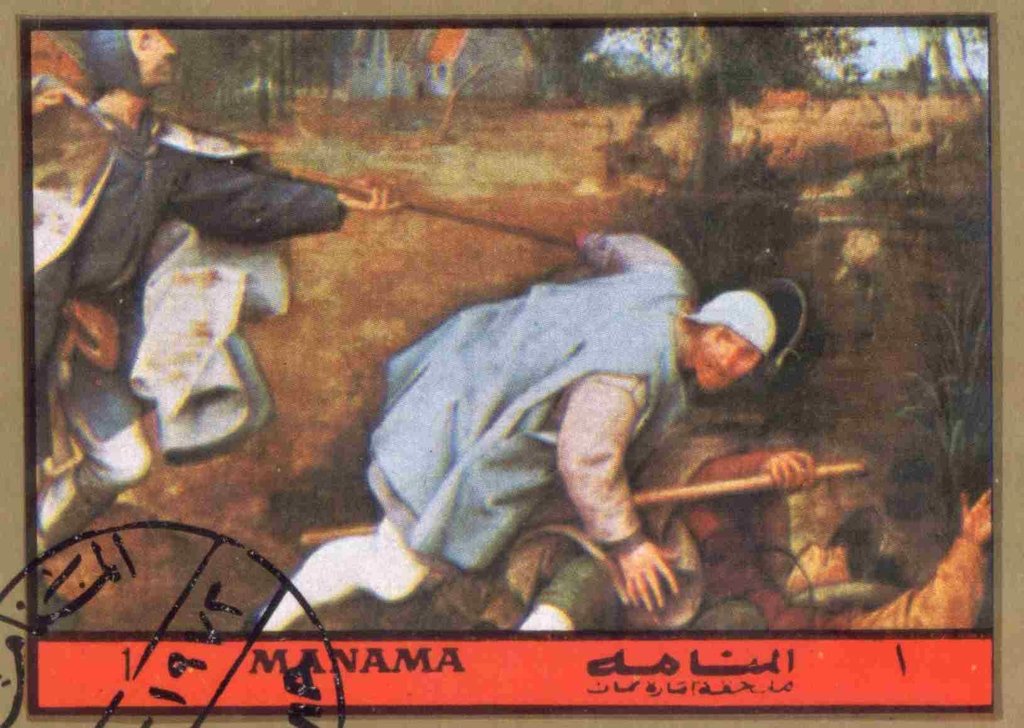 The fall of the blind; by Pieter Bruegel t.e. (1525-1569)
