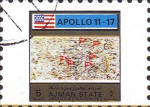 Stamp, Map, Ajman,  