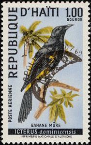 Stamp, Icterus, Haiti,  , Animals (Fauna), Birds