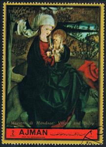 Stamp, Flight into Egypt; Master of Mondsee, Ajman,  