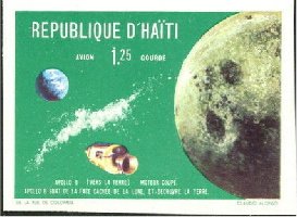 Stamp, Apollo 7 and 8, Haiti,  , Outer Space, Space Traveling, Spacecrafts