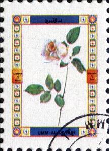 Stamp, Roses, Umm al-Qiwain,  , Flowers