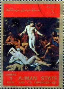 Stamp, Nude painting, Ajman,  , Nudes, Paintings
