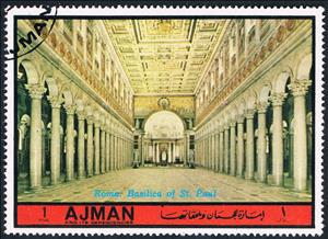 Stamp, St. Paul`s Basilica, Ajman,  , Churches - Cathedrals - Basilicas - Chapels
