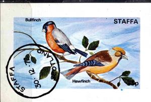 Stamp, Bullfinch / Hawfinch, Cinderellas,  , Birds