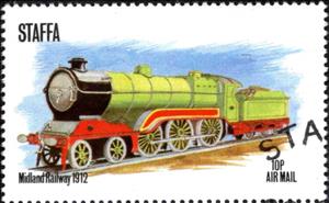 Stamp, Midland Railway 1912, Cinderellas,  , Locomotives, Railways, Steam Traction