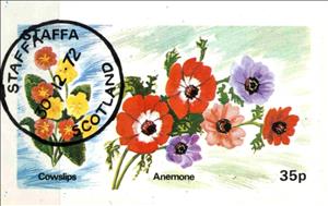 Stamp, Cowslips and Anemone, Cinderellas,  , Flowers