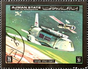 Stamp, Space Shuttle, Ajman,  , Space Traveling