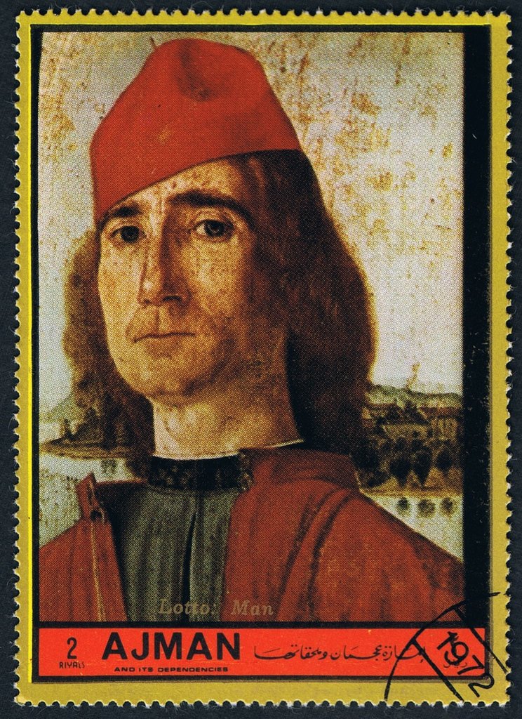 Portrait of an Unknown Man with Red Beret; by L. Lotto