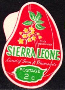 Stamp, Cola acuminata, Sierra Leone,  , Fruits, Nuts, Plants (Flora)