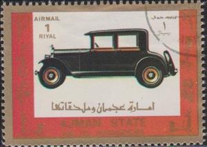 Stamp, Old and racing cars, Ajman,  , Cars