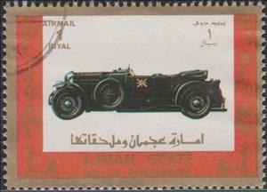 Stamp, Old and racing cars, Ajman,  , Cars