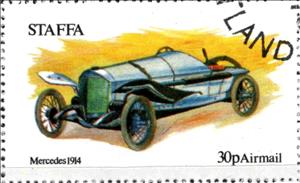 Stamp, Mercedes 1914, Cinderellas,  , Cars