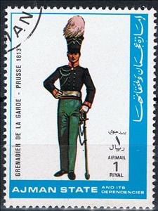 Stamp, Grenadier de la Garde - Prusse 1813, Ajman,  , Military Officers