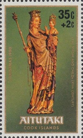 Stamp, Madonna, 15th c., Aitutaki,  