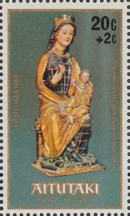 Stamp, Madonna, 14th c., Aitutaki,  