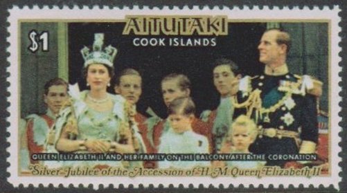 Stamp, Royal familiy, Aitutaki,  
