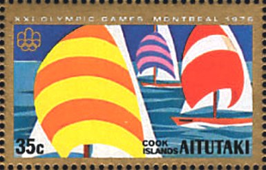 Stamp, Sailing, Aitutaki,  , Olympic Games, Sailing