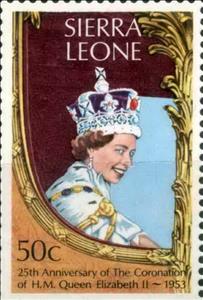 Stamp, The 25th Anniversary of the Coronation of Queen Elizabeth II, Sierra Leone,  , People