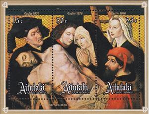 Souvenir Sheet, Deposition from the cross, Aitutaki,  , Paintings