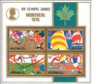 Souvenir Sheet, XXI Olympic Games Montreals 1976, Aitutaki,  , Olympic Games