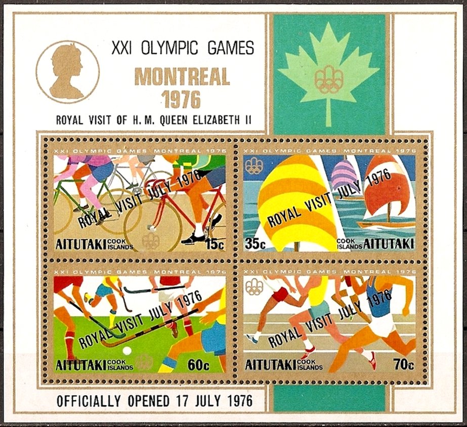 Olympic Games Montreal 1976, overprinted