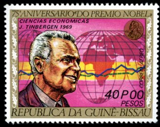 Souvenir Sheet, Jan Tinbergen, Guinea-Bissau,  