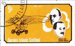 Stamp, Flight Anniversary of Wright Brothers - Voha I 1906, Cinderellas,  , Aircraft