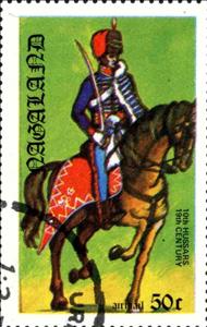 Stamp, 10th Hussars 19th Century, Cinderellas,  
