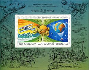 Souvenir Sheet, 100 Years of Progress of Post and Telecommunications, Guinea-Bissau,  