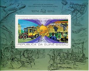 Souvenir Sheet, 100 Years of Progress of Post and Telecommunications, Guinea-Bissau,  