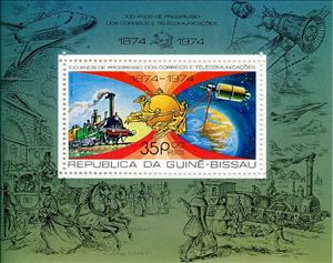Souvenir Sheet, 100 Years of Progress of Post and Telecommunications, Guinea-Bissau,  