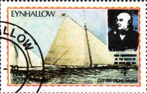 Stamp, 100th anniversary of the death of Rowland Hill, Cinderellas,  , Sailing Ships
