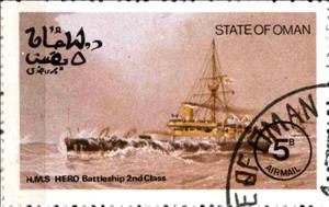 Stamp, H.M.S. Hero, Cinderellas,  , Ships