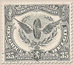 Stamp, Railway Stamp: Issue of Le Havre. Winged Wheel, Belgium,  