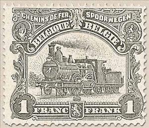 Stamp, Railway Stamp: Issue of Le Havre. Locomotive, Belgium,  , Railways