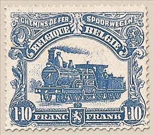 Stamp, Railway Stamp: Issue of Le Havre. Locomotive "Frank", Belgium,  , Railways