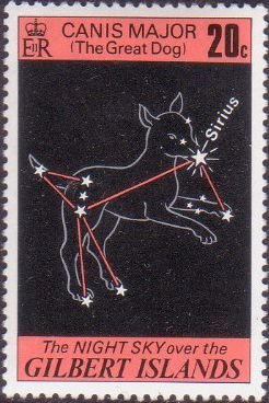 Stamp, Canis Major with Sirius., Gilbert Islands,  , Zodiac