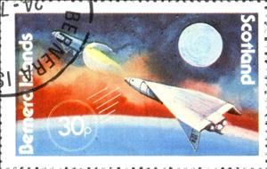 Stamp, The spacecraft, Cinderellas,  , Spacecrafts