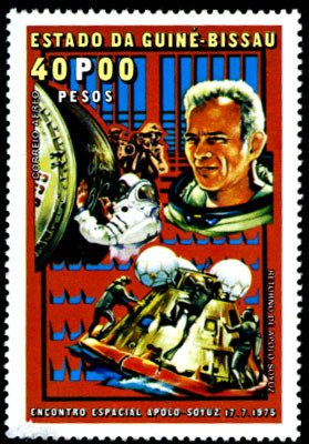 Stamp, Return to the earth, Guinea-Bissau,  , Astronauts