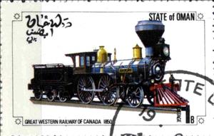 Stamp, Great Western Railway of Canada 1850, Cinderellas,  , Locomotives