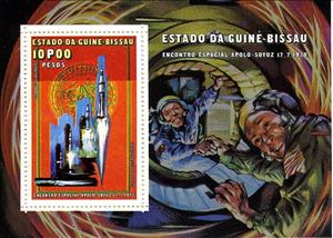 Souvenir Sheet, Start of the US rocket, Guinea-Bissau,  