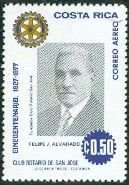 Stamp, Felipe J. Alvarado, Costa Rica,  , Rotary
