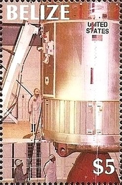 Stamp, Apollo 11, Belize,  , Spacecrafts