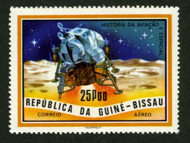 Stamp, History of Aviation and Space, Guinea-Bissau,  