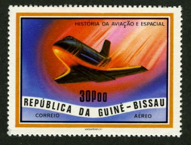 Stamp, History of Aviation and Space, Guinea-Bissau,  