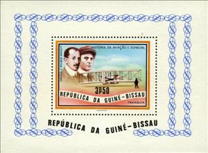 Souvenir Sheet, History of Aviation and Space, Guinea-Bissau,  